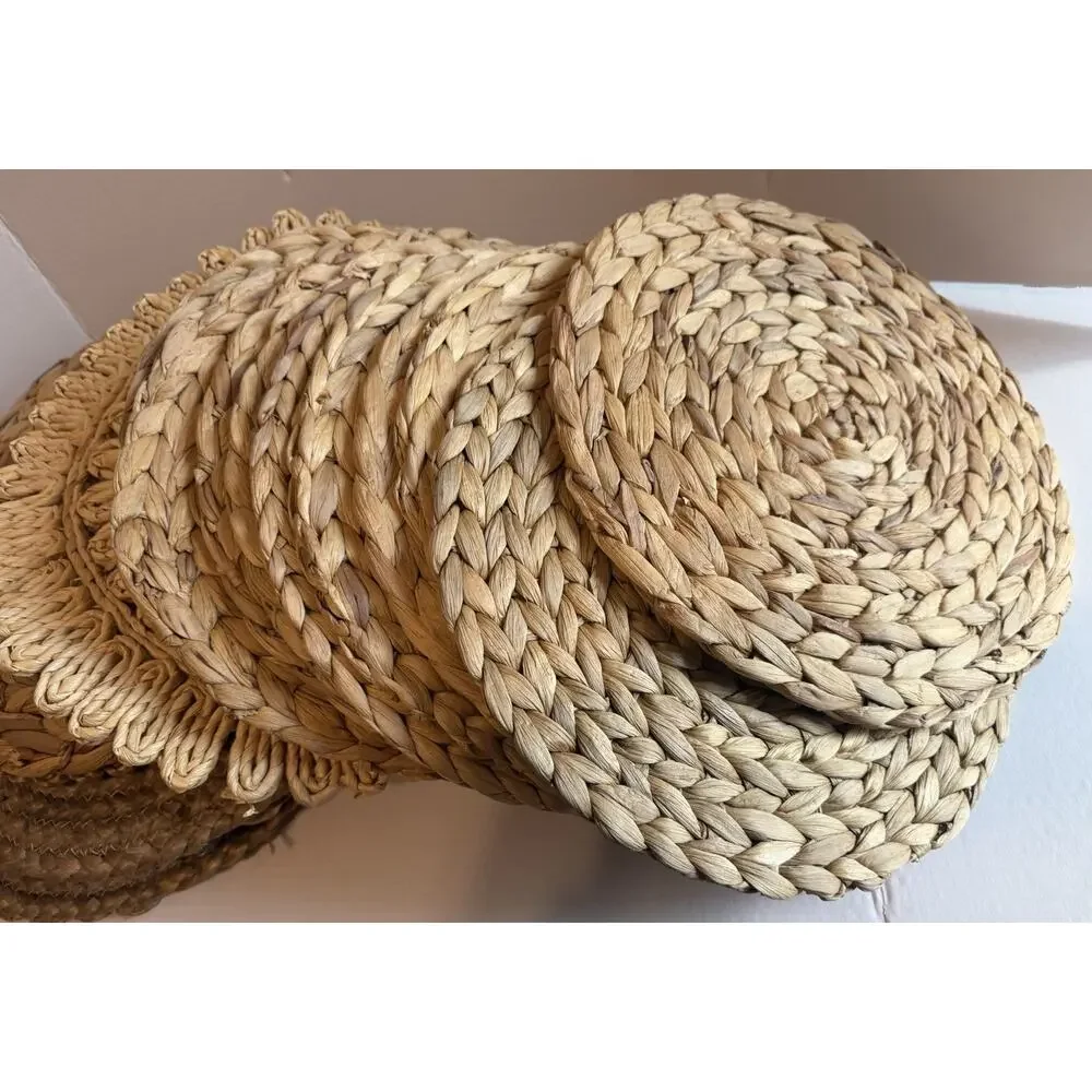 Vintage Lot of 22 Wicker Rattan Woven Place Table Mats Boho Decor Various Sizes
